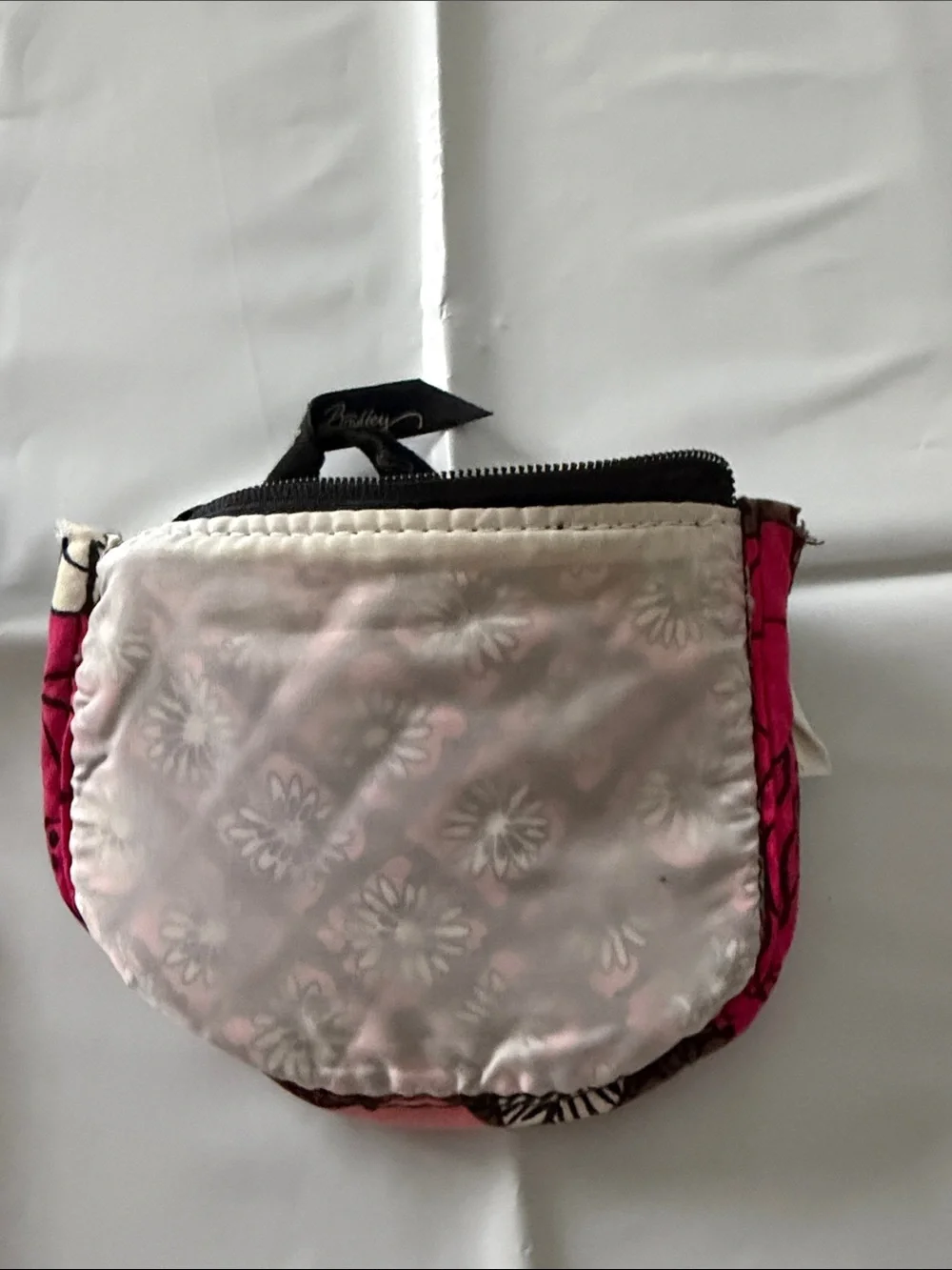 Vera Bradley Pink Floral Quilted Cosmetic Pouch Duo